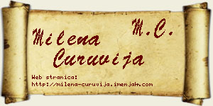 Milena Ćuruvija vizit kartica